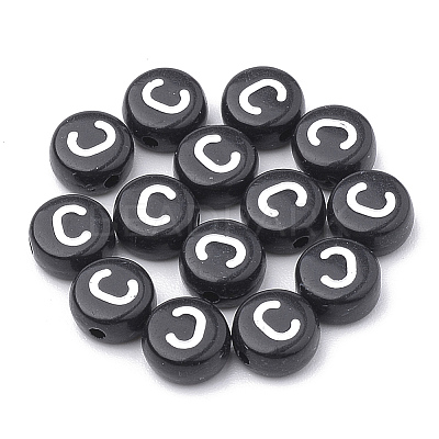 Opaque Acrylic Beads X-SACR-N002-02C-1