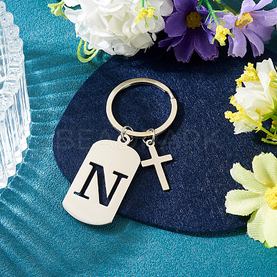 1Pc Stainless Steel Keychains KEYC-TADJ0001-08N-1