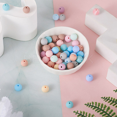 140Pcs 14 Colors Food Grade Eco-Friendly Silicone Beads SIL-TA0001-26-1