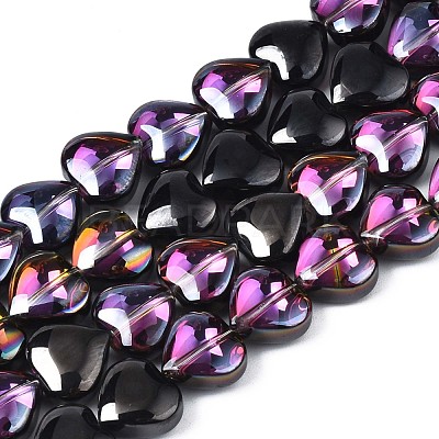 Electroplate Glass Beads Strands X-EGLA-S188-14-C01-1
