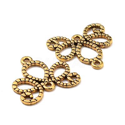 Tibetan Style Alloy Links Connectors TIBEP-EA11609YKG-AG-FF-1