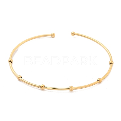 304 Stainless Steel Arm Cuff Bangles for Women AJEW-P127-03G-1