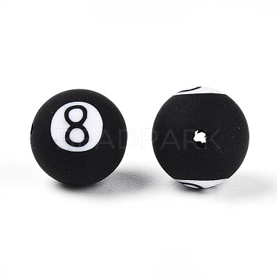 Handmade 8 Ball Polymer Clay Beads CLAY-N014-02B-05-1