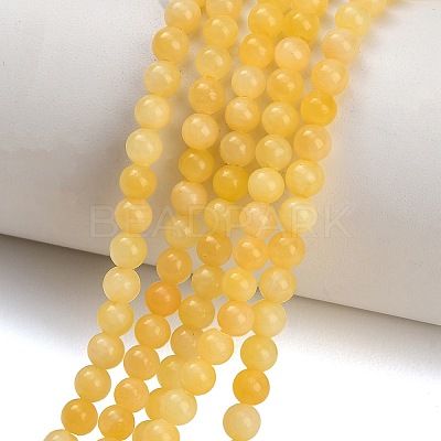 Natural Yellow Calcite Beads Strands GG-CBAA3AB-02-4mm-1