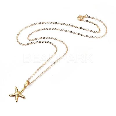 Brass Pendant Necklaces NJEW-JN02522-03-1