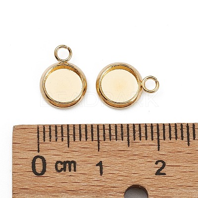 304 Stainless Steel Pendant Cabochon Settings X-STAS-Z030-01E-G-1