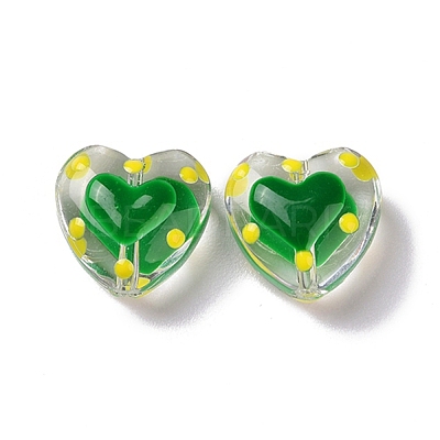 Glass Heart Beads LS-GLAA-D005-01C-1