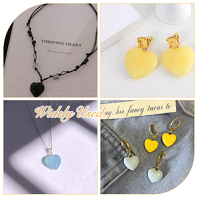 24Pcs 6 Style Spray Painted Glass Pendants GLAA-HY0001-07-1