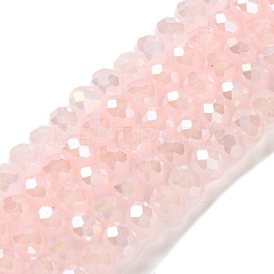 Baking Electroplate Glass Beads Strands DGLA-A039-J8mm-B14-1