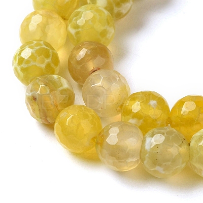 Dyed & Heated Natural Fire Crackle Agate Beads Strands G-P539-B01-18-1