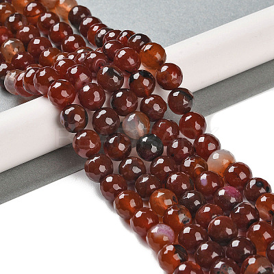 Natural Agate Beads Strands G-M437-B01-01K-1