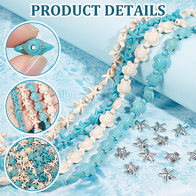 DIY Ocean Theme Beades Jewelry Making Finding Kit DIY-NB0009-61-1
