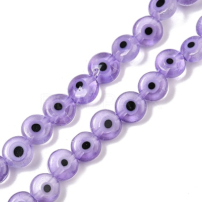 Handmade Evil Eye Lampwork Beads Strands LAMP-G164-10A-02-1