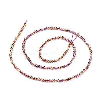 Electroplate Glass Beads Strands EGLA-F149-FP-03-1