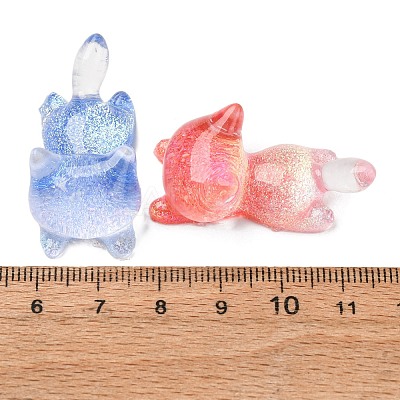Luminous Transparent Resin Cabochons CRES-L045-17-1