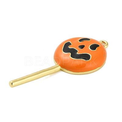 Halloween Brass Enamel Pendants KK-F915-01E-G-1