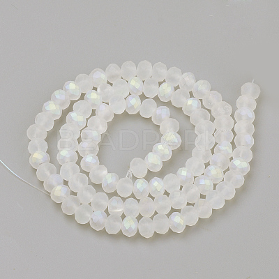 Electroplate Glass Beads Strands X-EGLA-S141-6mm-01E-1
