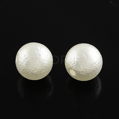 ABS Plastic Imitation Pearl Round Beads SACR-Q105-26A-1