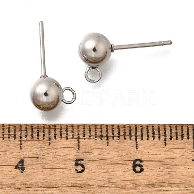 201 Stainless Steel Stud Earring Findings STAS-R156-01P-07-1