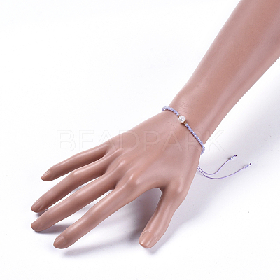 Adjustable Nylon Thread Braided Beads Bracelets BJEW-JB04375-1