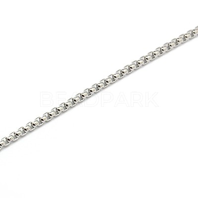 Non-Tarnish 304 Stainless Steel Venetian Chain Necklace Making STAS-A028-N032P-A-1