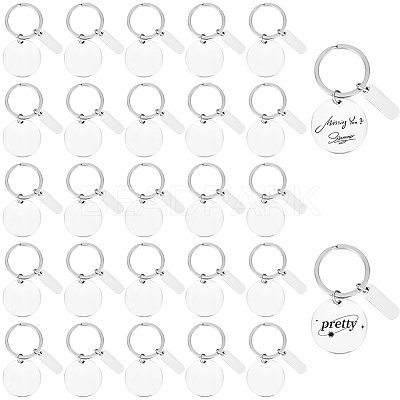 30Pcs Stainless Steel Keychain KEYC-BBC0001-01-1