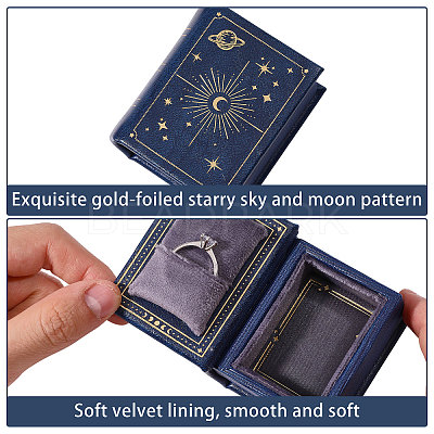 Book Shaped PU Leather Tie Clip Storage Boxes CON-CA0001-034A-1
