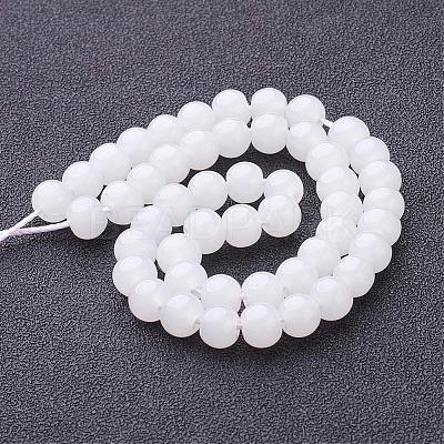 Imitation Jade Glass Beads Strands GMR6mmC26-1