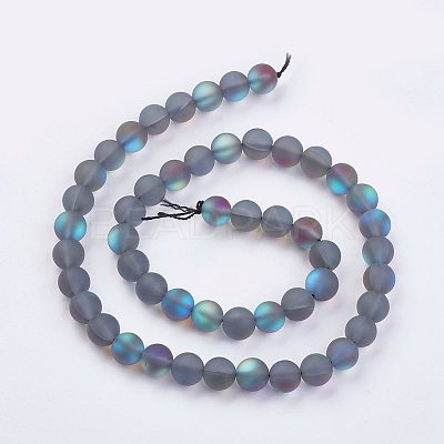 Synthetic Moonstone Beads Strands G-F430-02-8mm-1