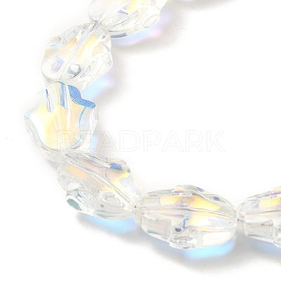 Transparent Electroplate Glass Beads Strands EGLA-F159-AB01-1