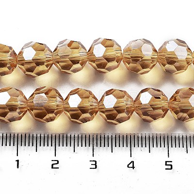 Electroplate Transparent Glass Beads Strands EGLA-A035-T10mm-A17-1
