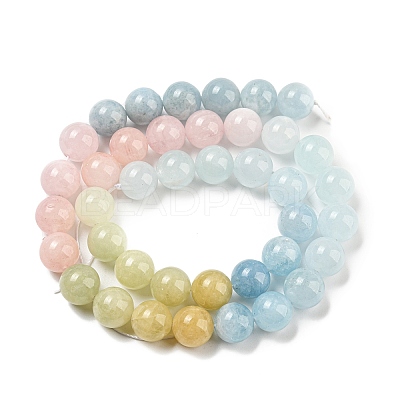 Natural Morganite Beads Strands G-P503-10MM-01-1