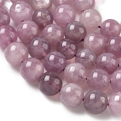 Natural Purple Madagascar Rose Quartz Beads Strands G-Z115-C02-8mm-1