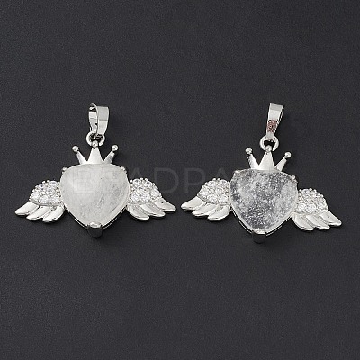 Natural Quartz Crystal Pendants G-P492-02P-22-1