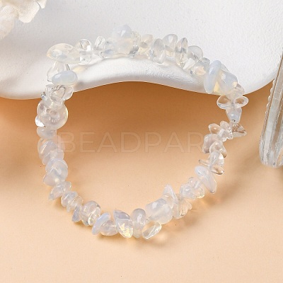 Unisex Chip Opalite Beaded Stretch Bracelets BJEW-S143-10-1