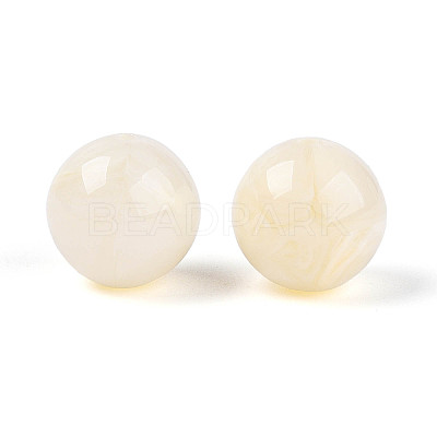 Round Acrylic Imitation Gemstone Beads X-OACR-R029-16mm-29A-1
