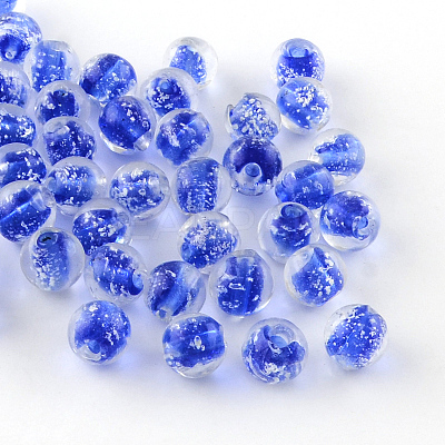 Handmade Luminous Lampwork Beads LAMP-R125-10mm-08-1