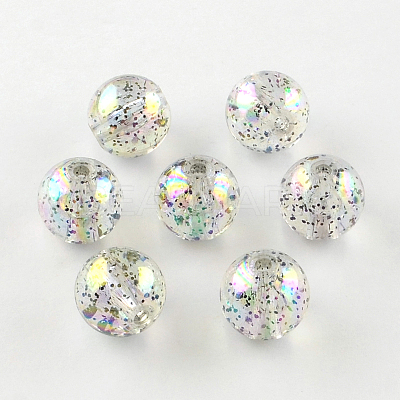 Round AB Color Transparent Acrylic Beads TACR-D005-14mm-06-1