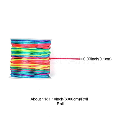30M Nylon Satin Rattail Cords NWIR-YW0001-04-14-1