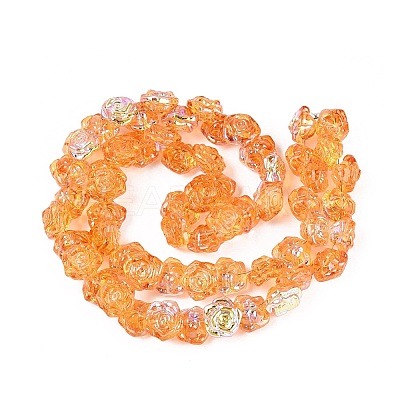 Electroplate Transparent Glass Beads Strands EGLA-N056-02A-05-1