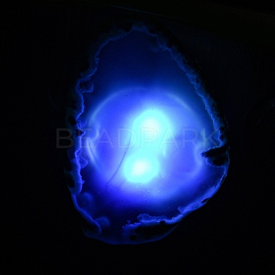 Dyed & Heatsd Natural Agate Slice USB Night Light Decoration G-Q170-10E-1