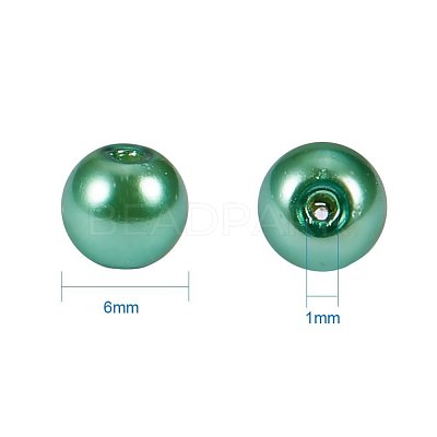 15 Color Glass Pearl Beads HY-X0008-6mm-1