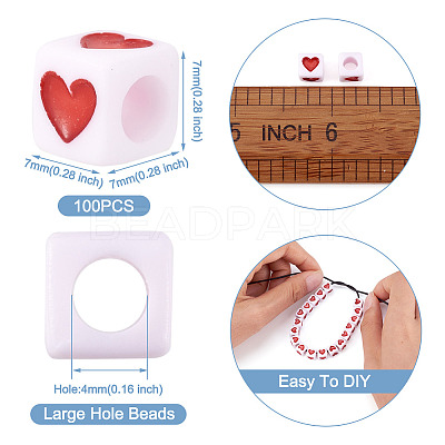 Opaque Acrylic European Beads OPDL-BT0001-01-1