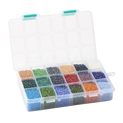 FGB 450G 18 Colors 12/0 Grade A Round Glass Seed Beads SEED-JP0012-01-2mm-1