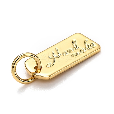 Brass Postcard Charms KK-B028-02G-1