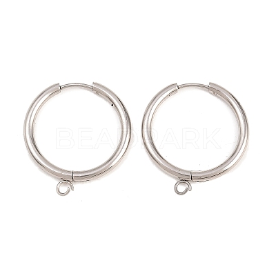 316 Stainless Steel Huggie Hoop Earring Findings EJEW-B158-01G-P-1