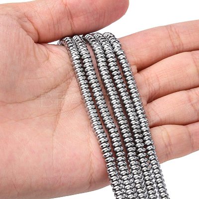 Non-Magnetic Synthetic Hematite Beads Strands X-G-C124-4x2mm-2-1