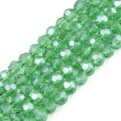 Electroplate Transparent Glass Beads Strands LS-EGLA-A035-T3mm-A21-1