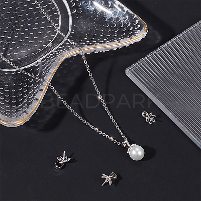 Anti-Tarnish 4Pcs Sterling Silver Screw Eye Pin Cup Peg Bails STER-BBC0002-05P-1