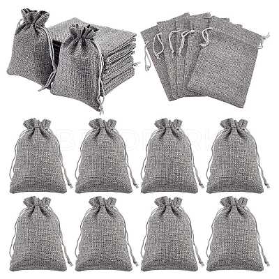Burlap Packing Pouches Drawstring Bags ABAG-Q050-10x14-04-1